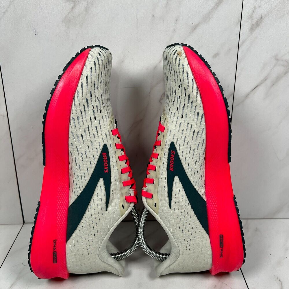 Brooks Women's White and Hot Pink Athletic Running Shoes - Picture 5 of 8